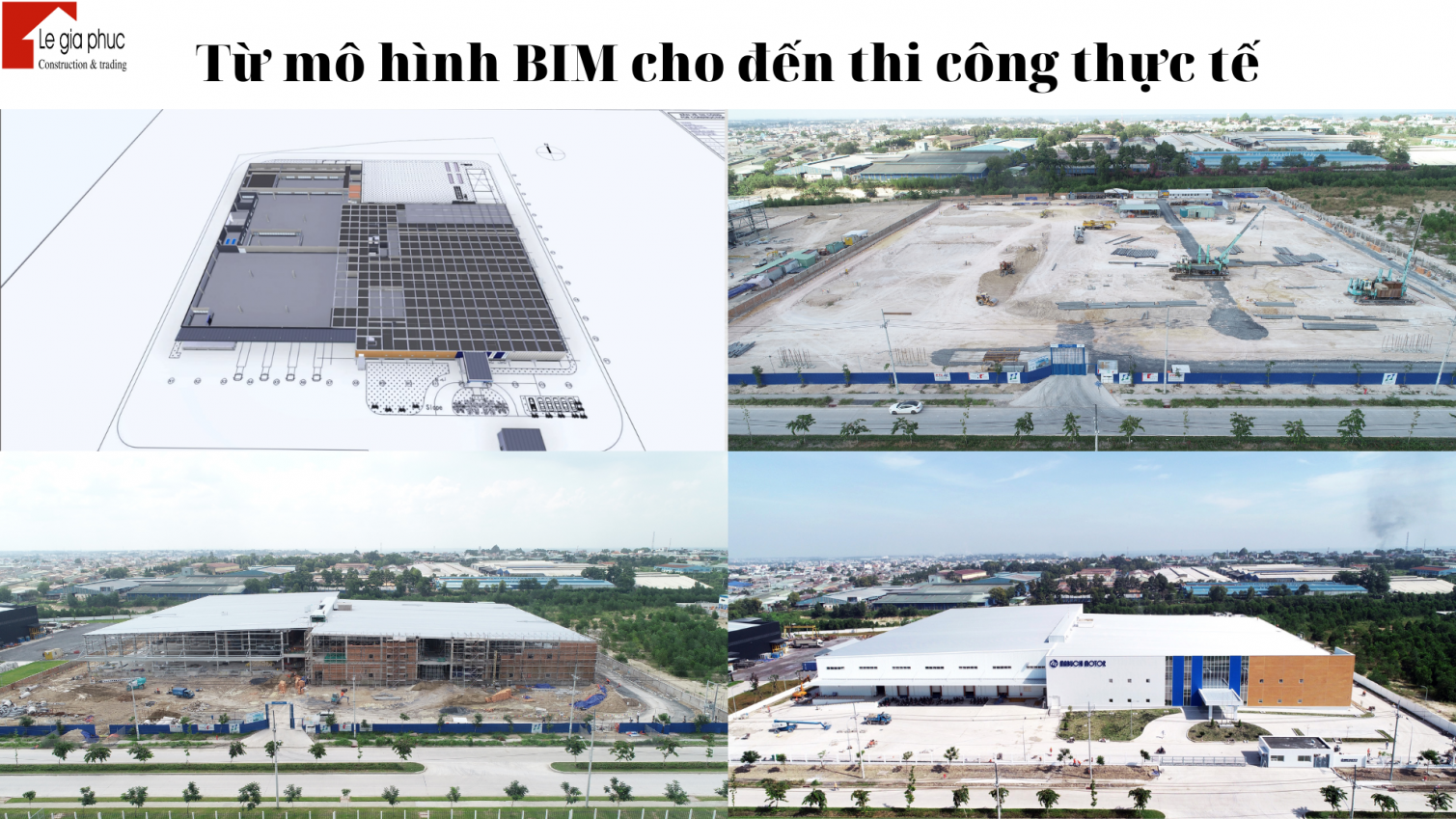 Các bản vẽ thực hiện theo mô hình BIM để thực hiện công tác xây dựng nhà xưởng, nhà công nghiệp