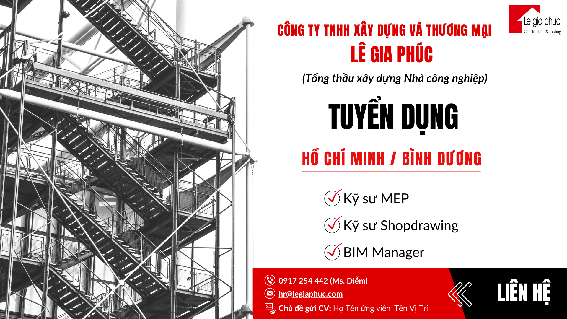 LGP Tuyển dụng các vị trí tại HCM và Bình Dương